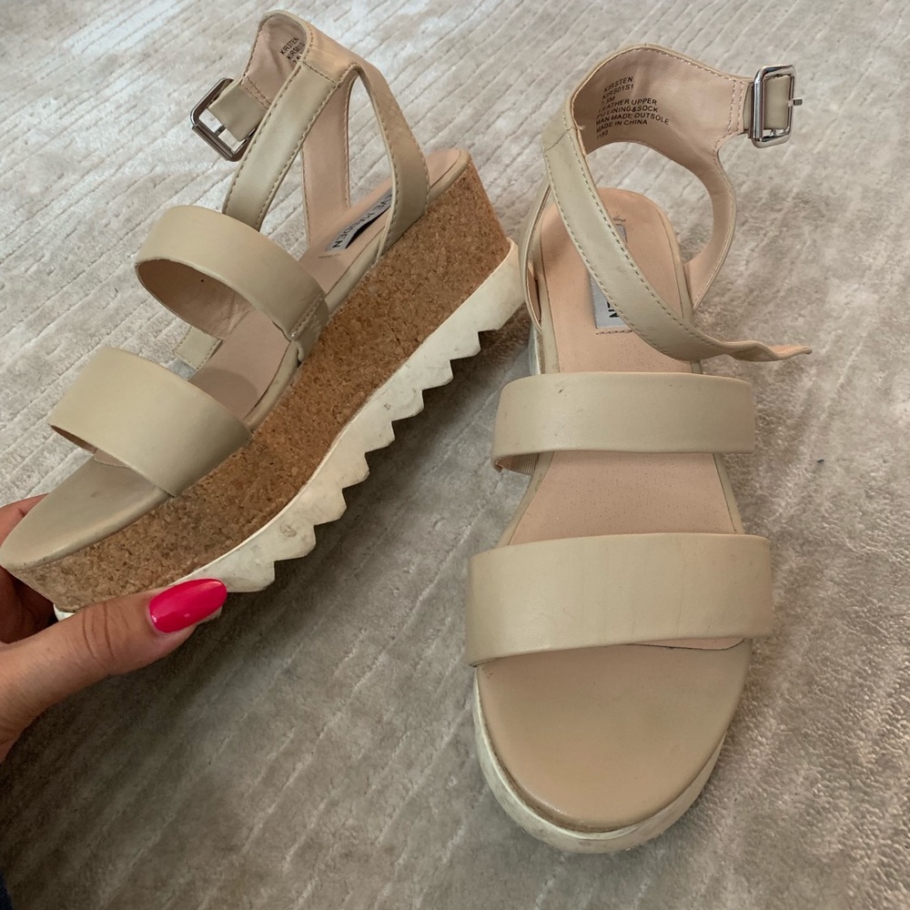 Steve Madden Kirsten Platform Sandals Tan